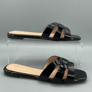 NEW Journee Collection Women’s Arrina Square Toe Sandals Black Size 8.5M